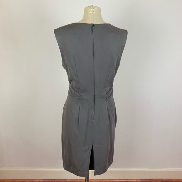 Anthropologie HD in Paris Grey Silk Bow Dress - Picture 7 of 8